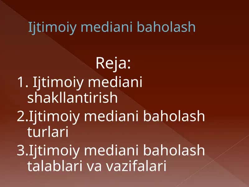 Ijtimoiy mediani baholash