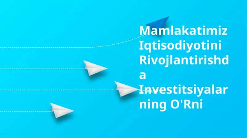Mamlakatimiz Iqtisodiyotini Rivojlantirishda Investitsiyalarning O'Rni