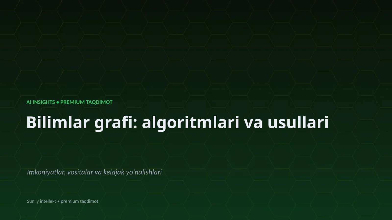 AI INSIGHTS • PREMIUM TAQDIMOT