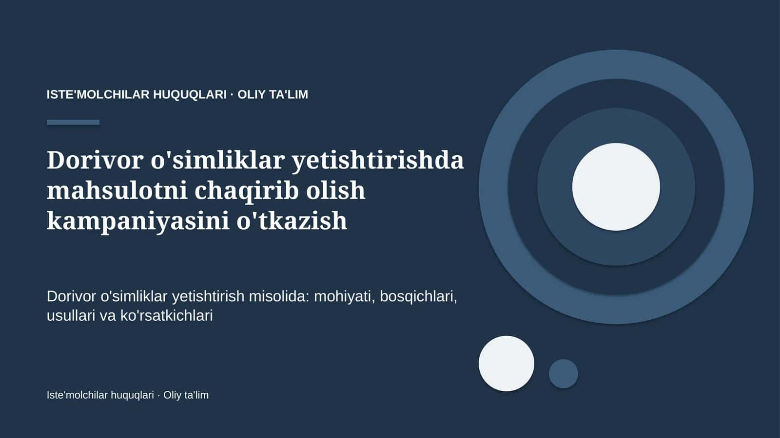 Iste'molchilar huquqlari · Oliy ta'lim