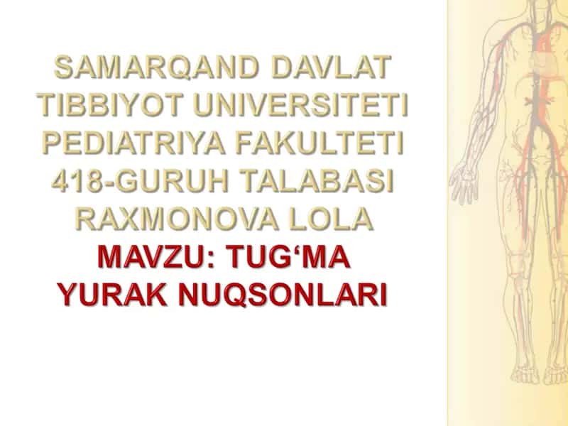 Tug‘ma yurak nuqsonlari