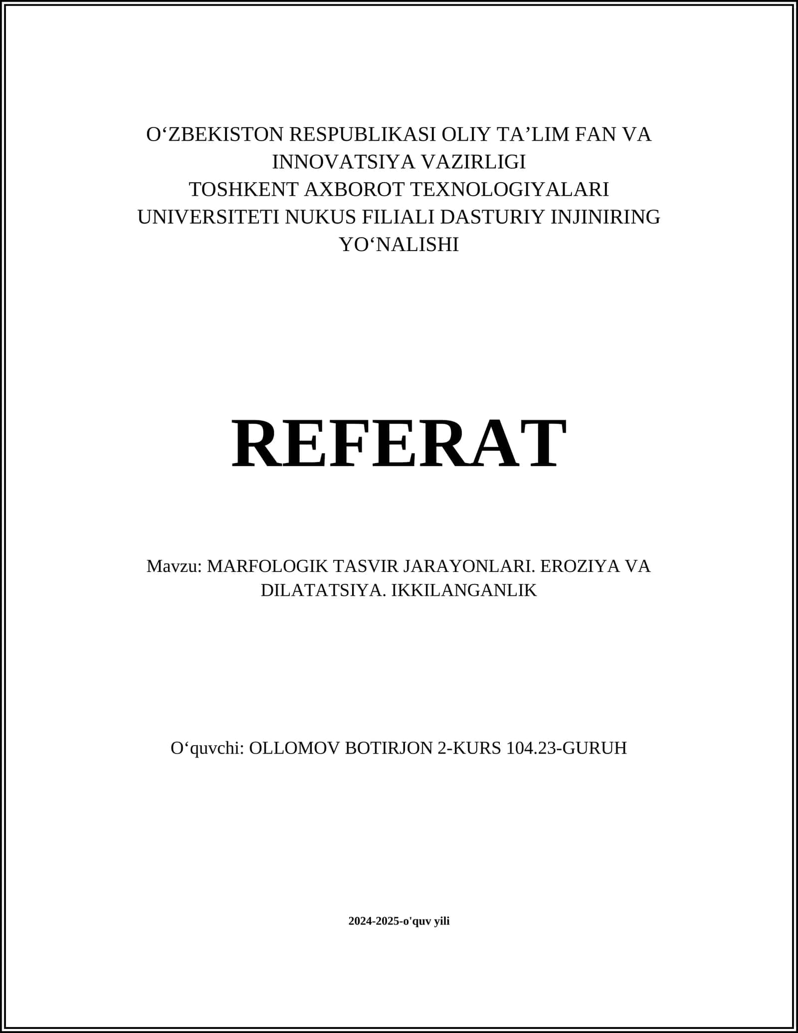 Marfologik tasvir jarayonlari