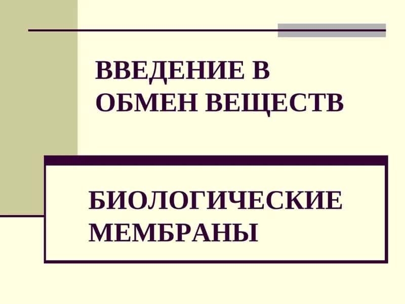 БИОЛОГИЧЕСКИЕМЕМБРАНЫ