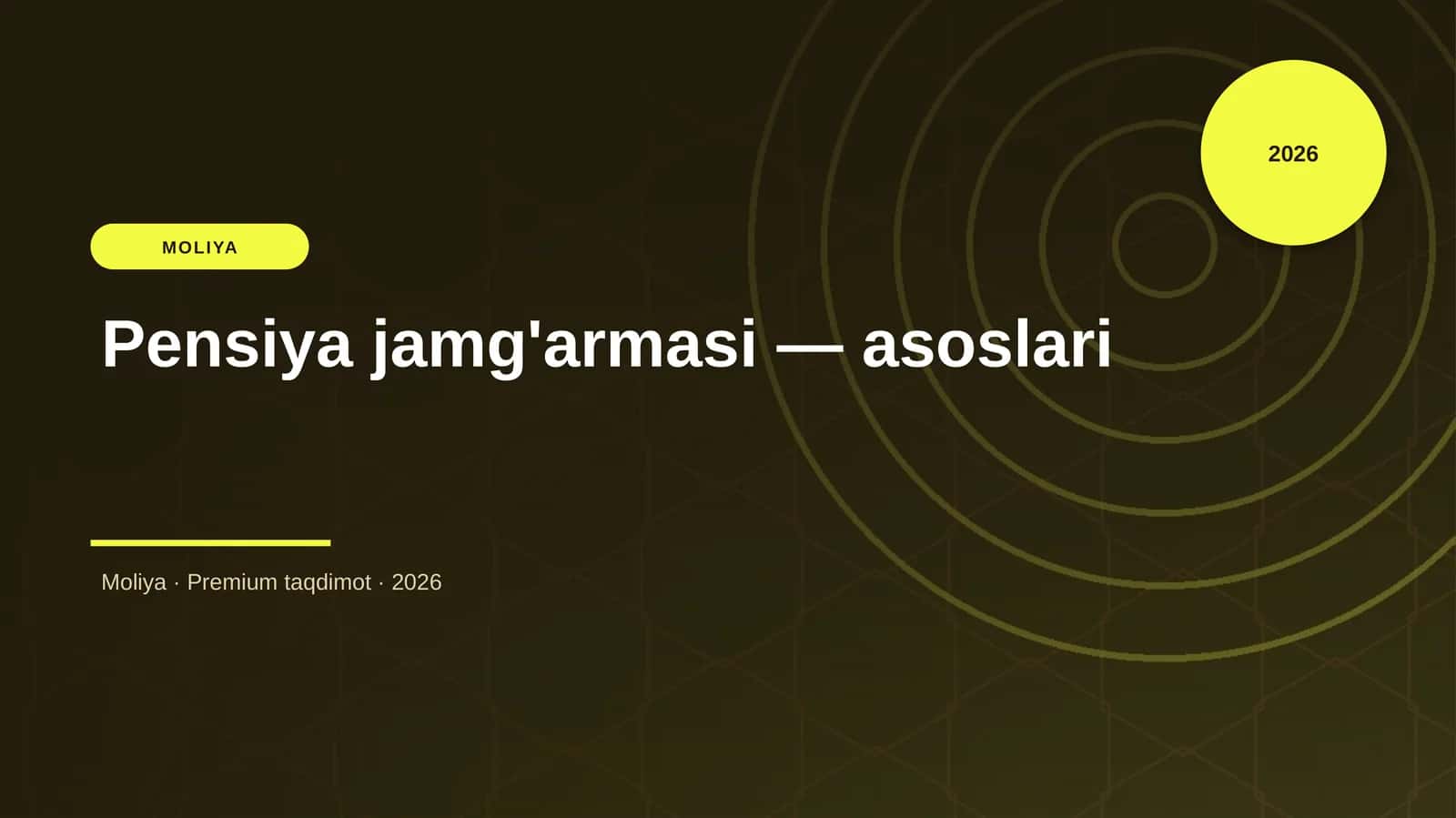 Pensiya jamg'armasi — asoslari