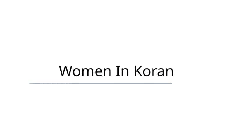 Women In Koran