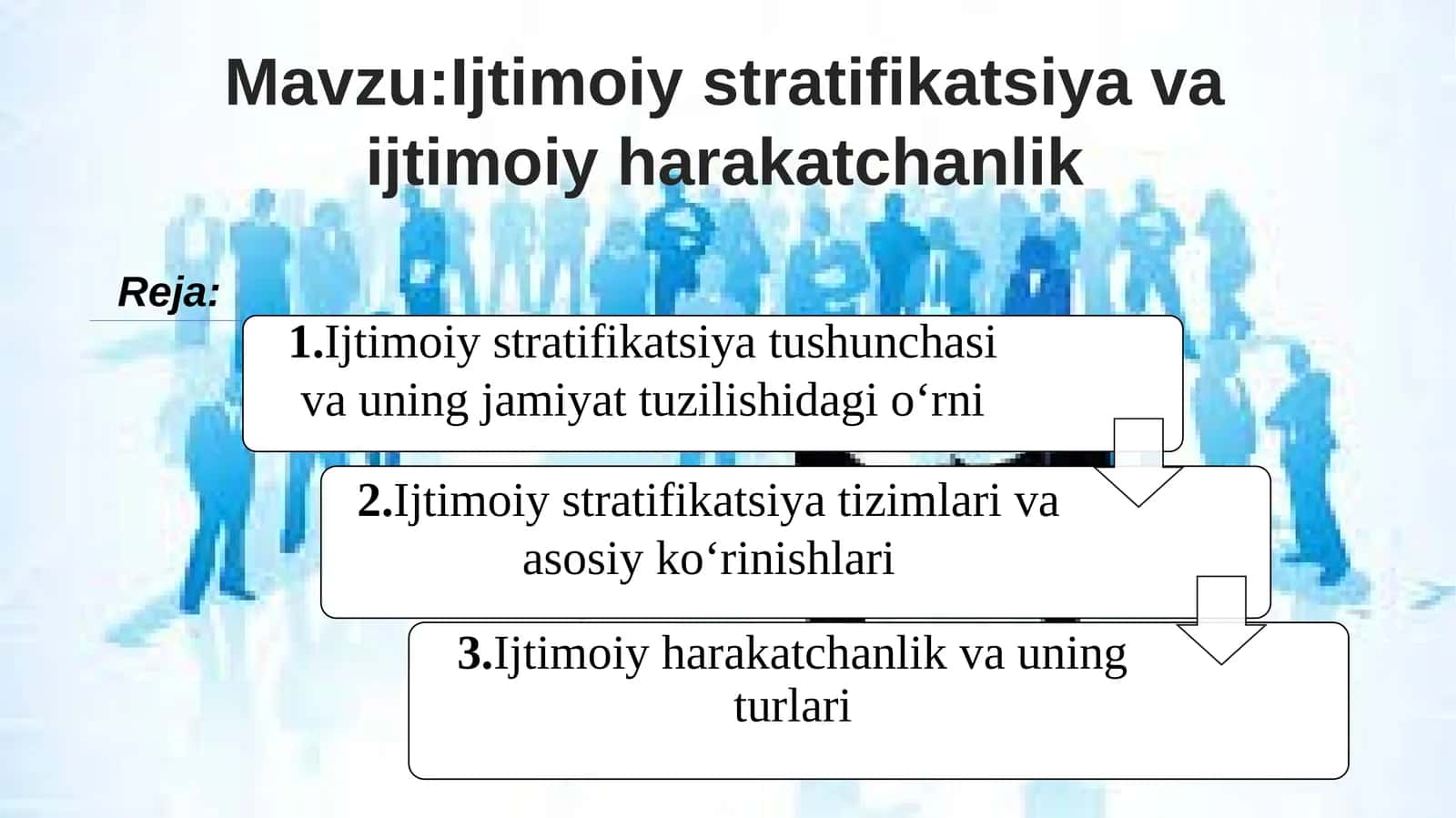 Ijtimoiystratifikatsiya va ijtimoiy harakat chanlik