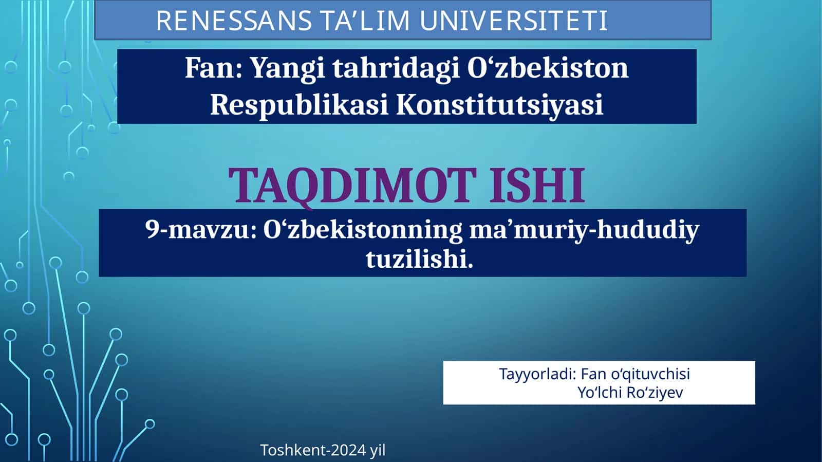 Oʻzbekistonning ma’muriy-hududiy tuzilishi