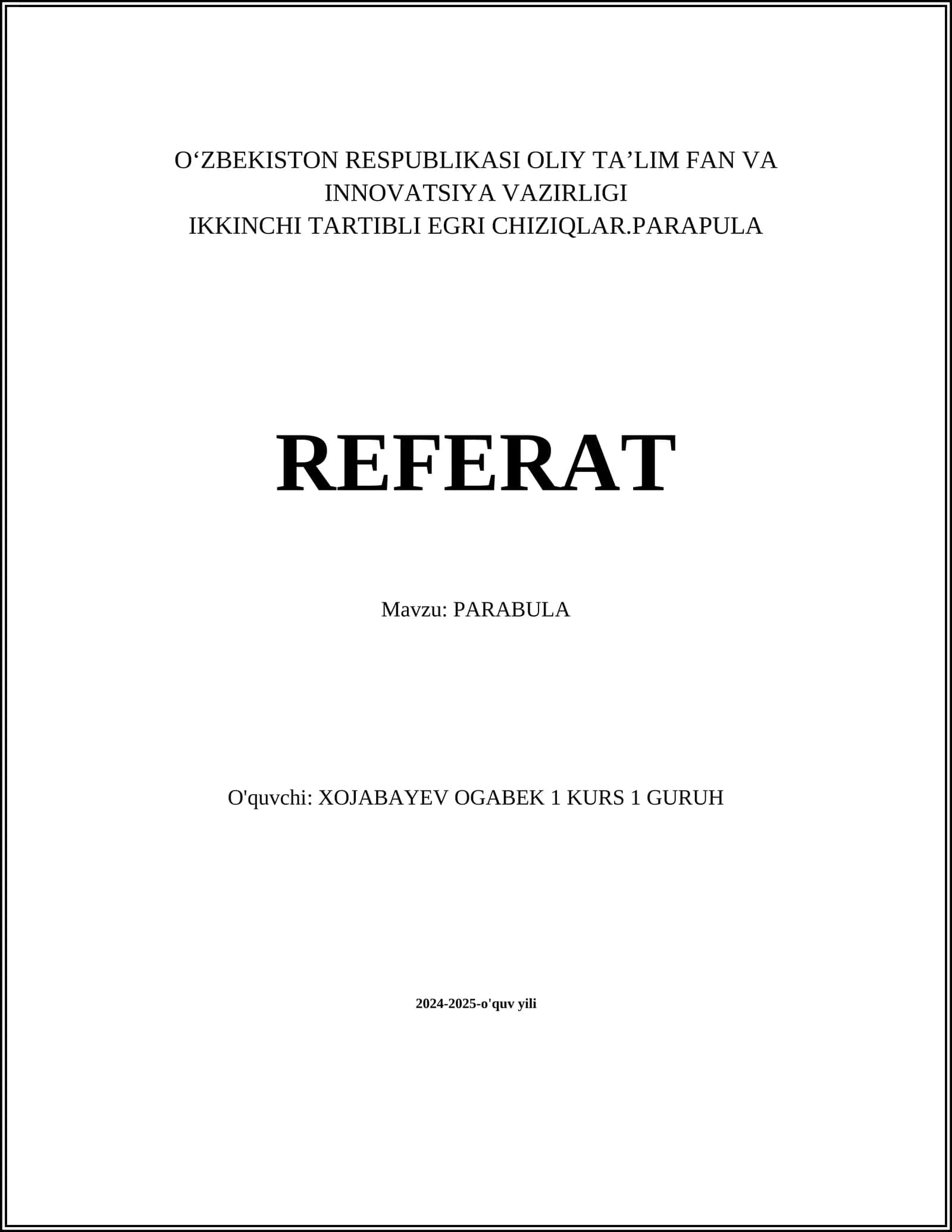 PARABULA