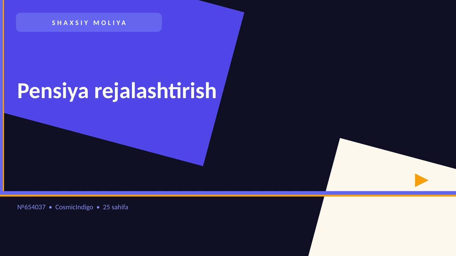 Pensiya rejalashtirish