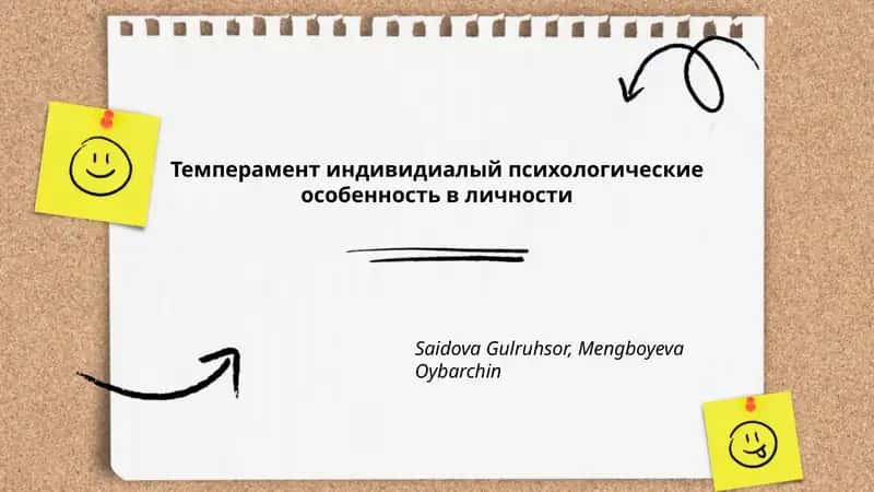 Темперамент индивидиалый психологические особенность в личности