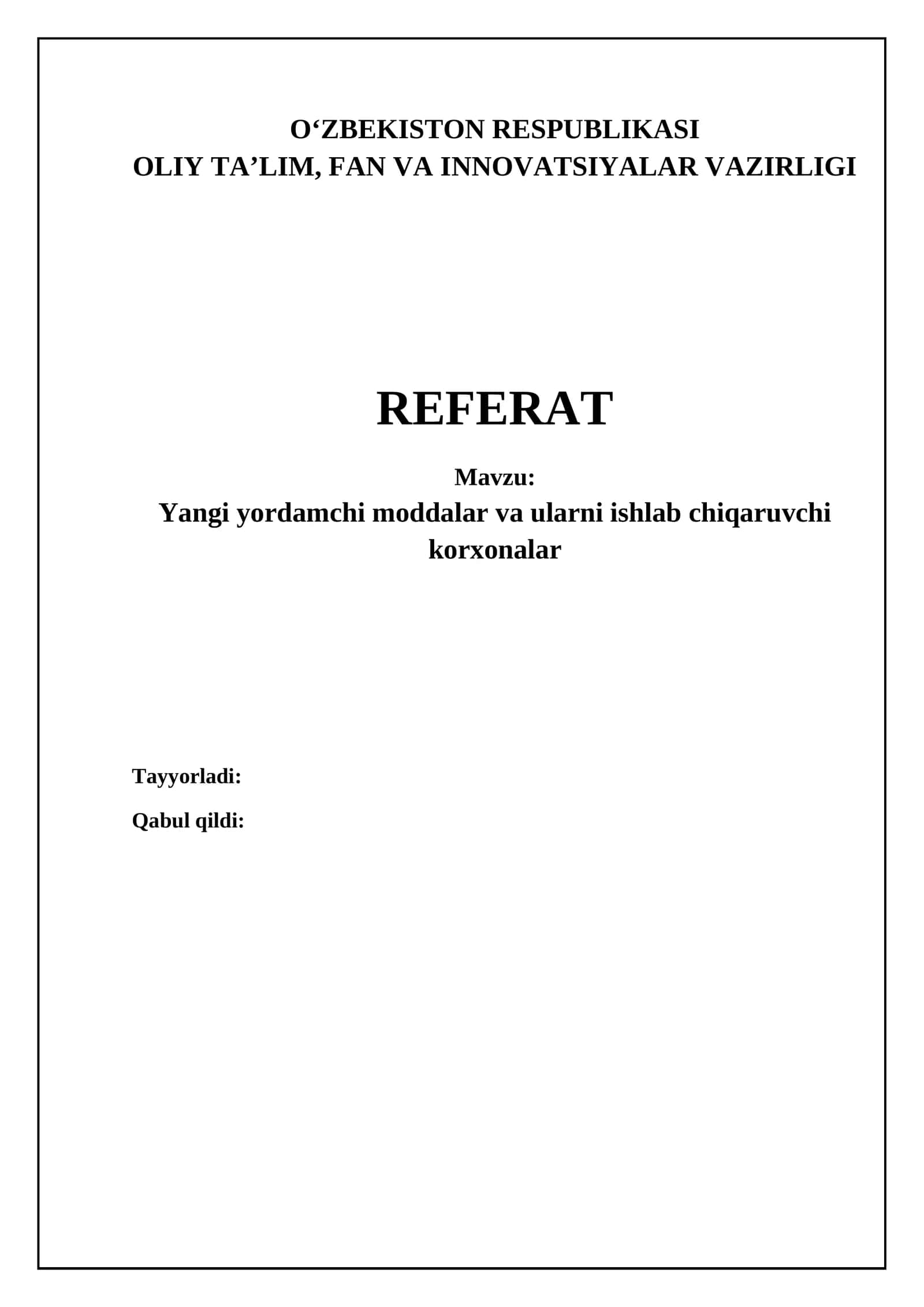 Farmatsevtika sanoati eksipientlar