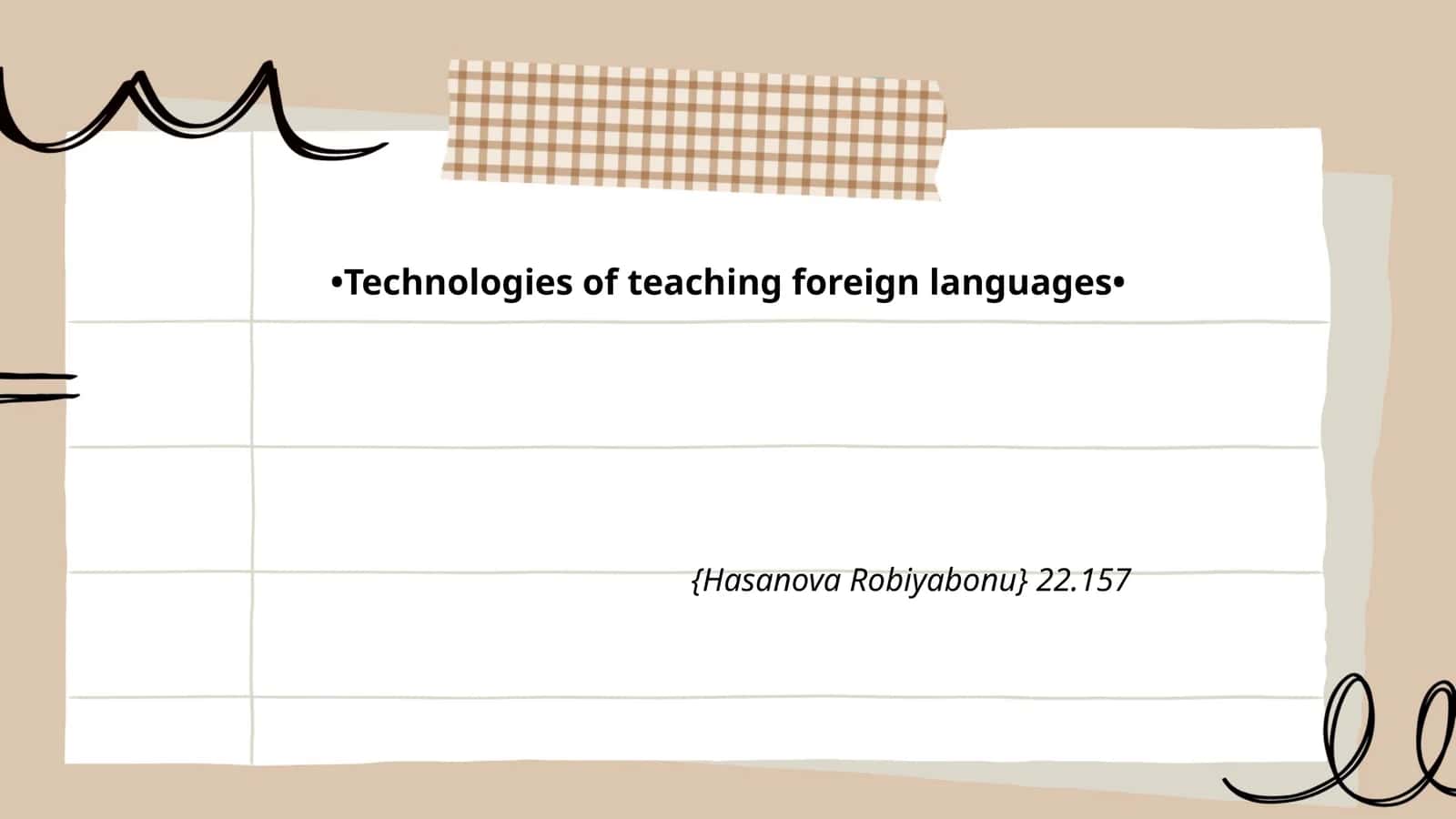 Technologies of teaching foreign languages