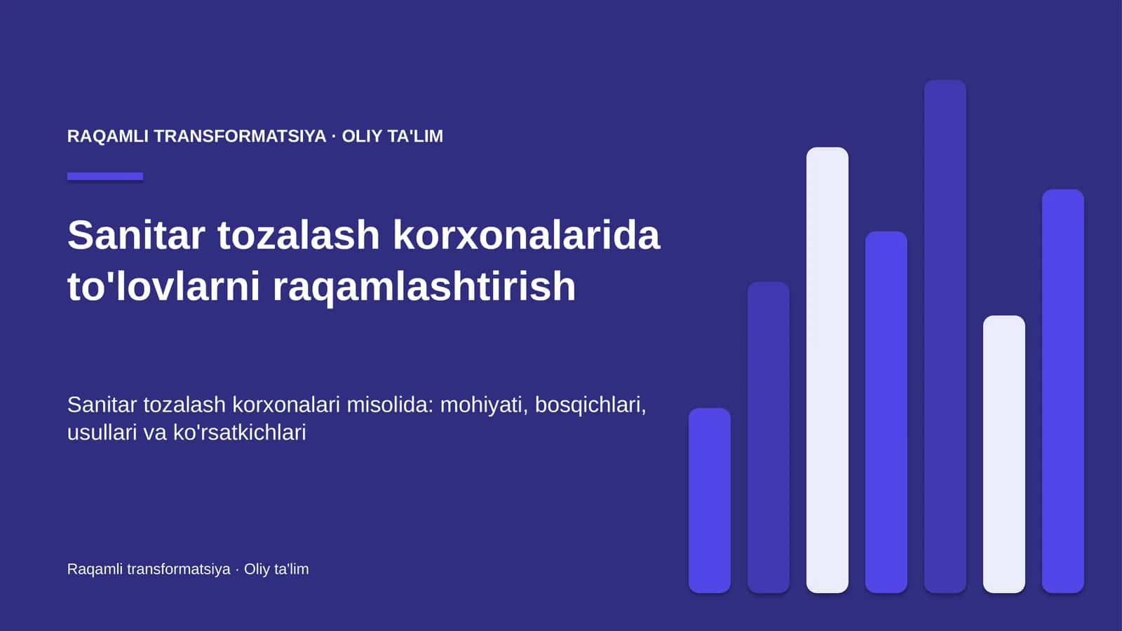 sanitar tozalash korxonalarida to'lovlarni raqamlashtirish 2939