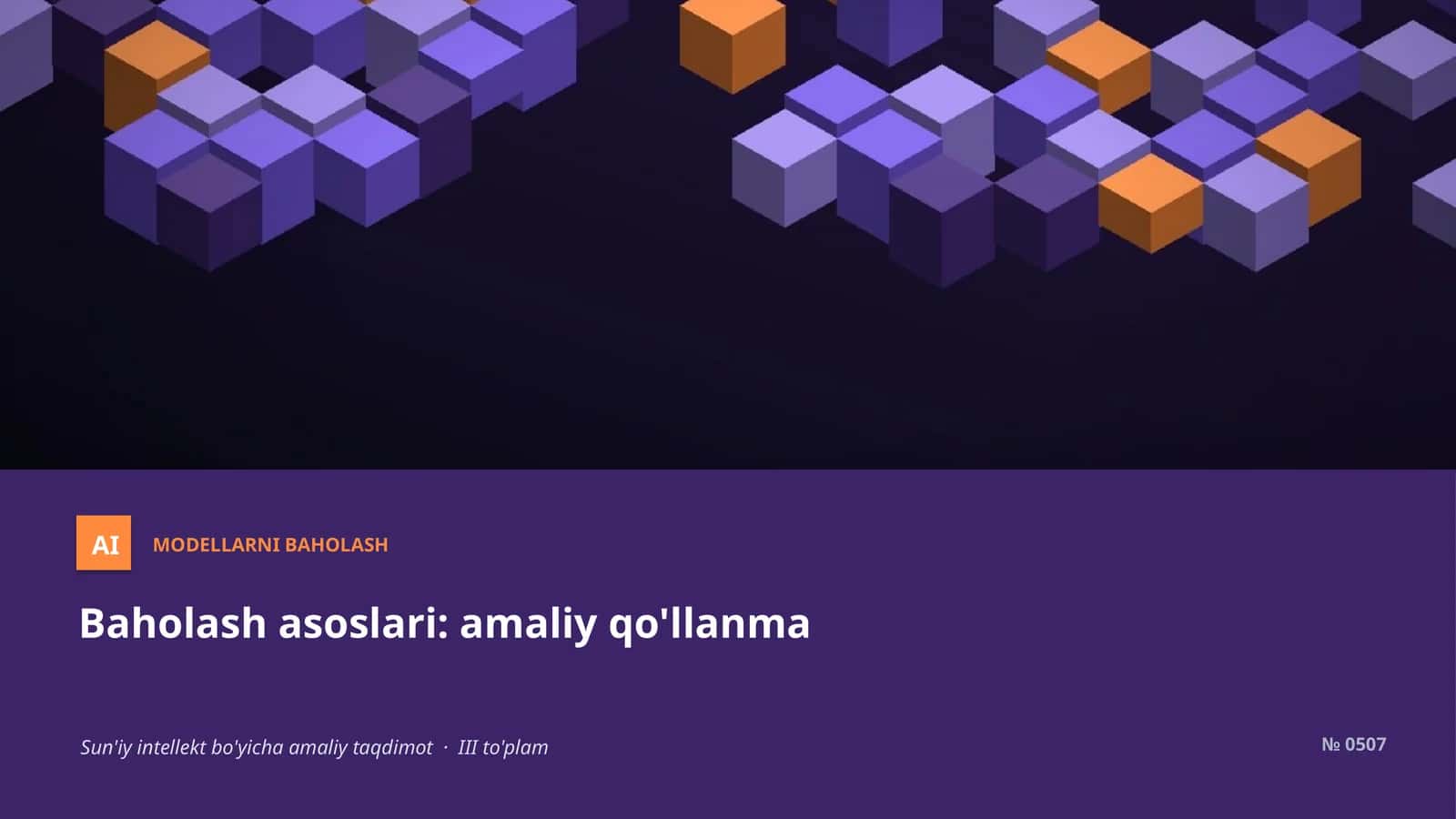 Modellarni Baholash