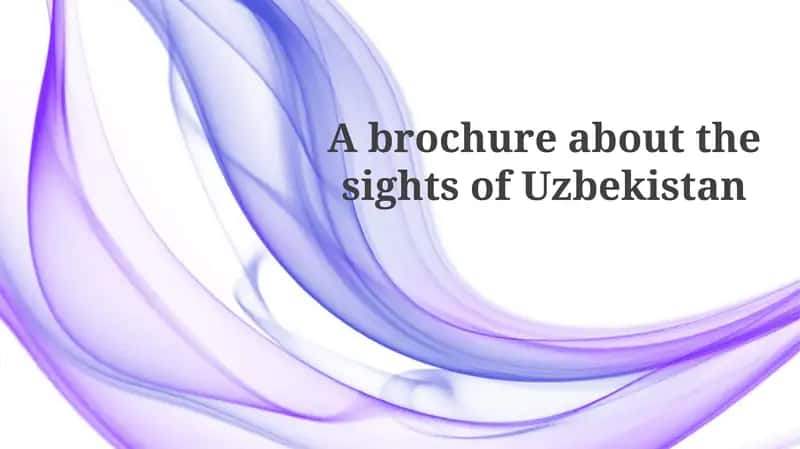 A brochure about the sights of Uzbekistan
