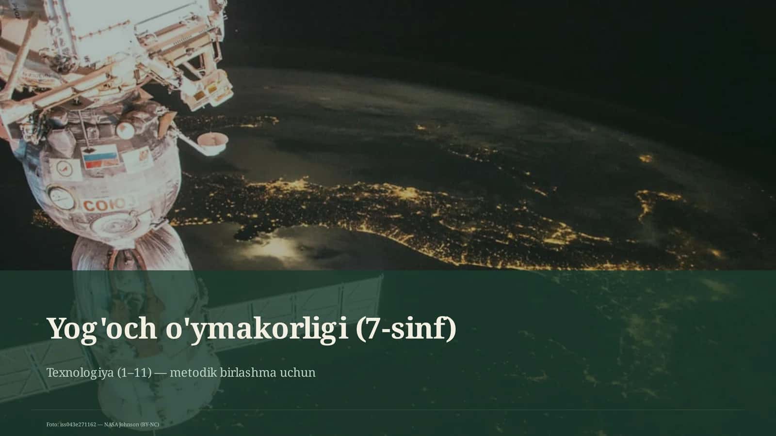 Yog'och o'ymakorligi (7-sinf)
