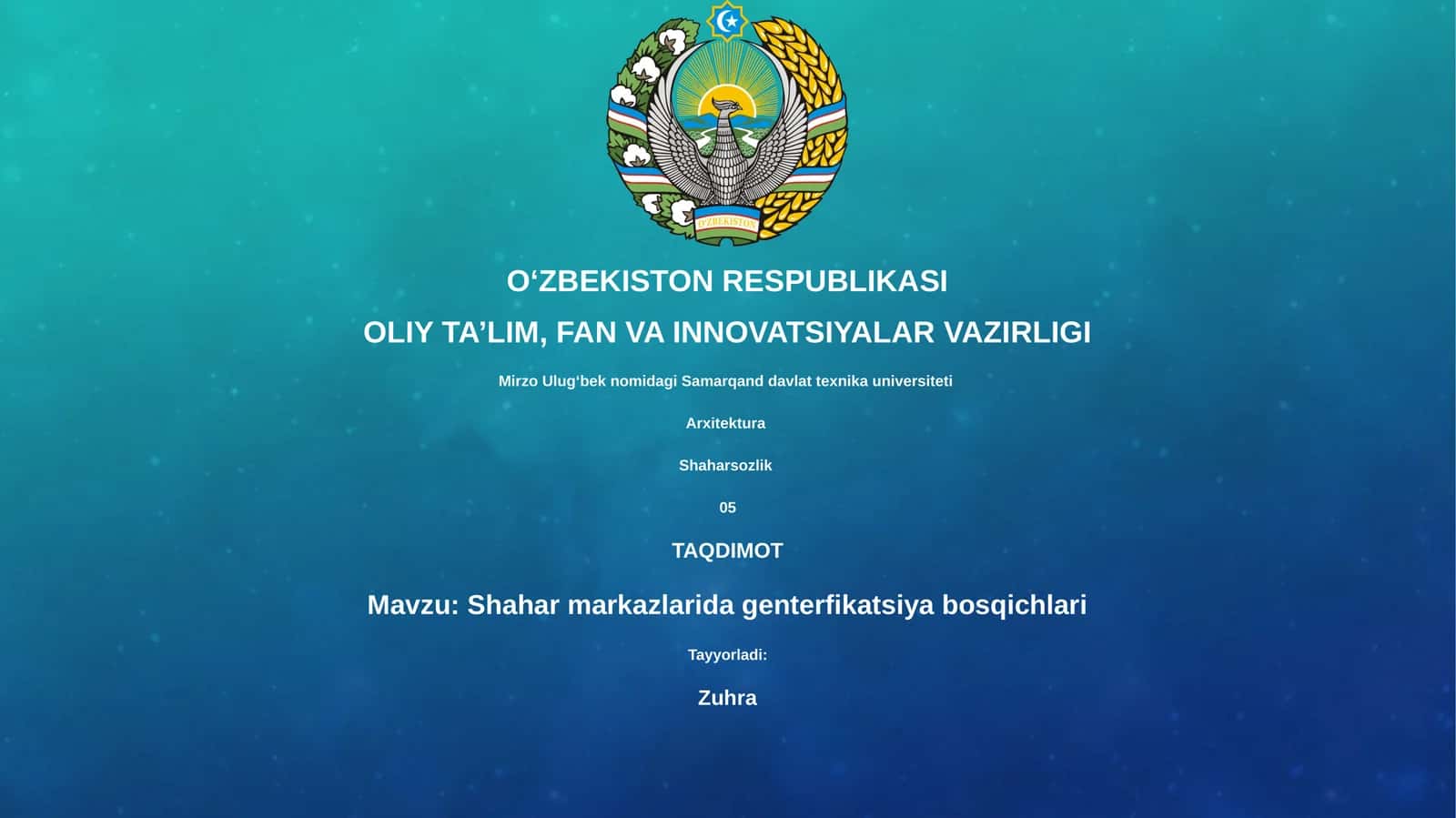 Genterfikatsiya bosqichlari