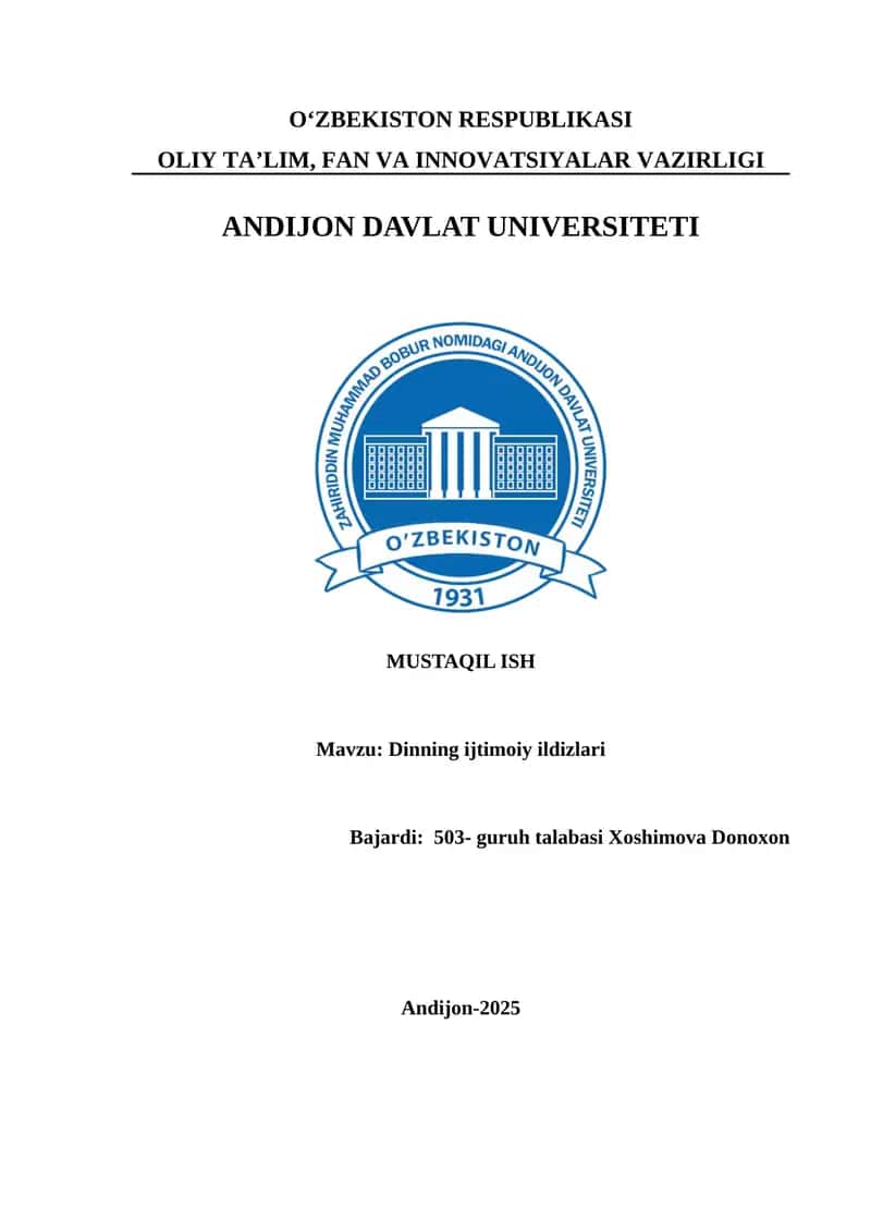 Dinning ijtimoiy ildizlari