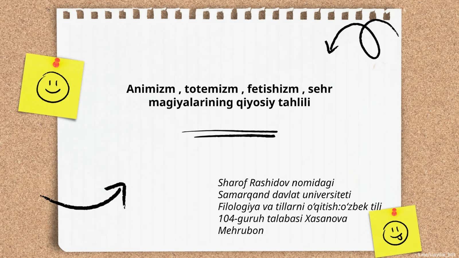 Animizm, totemizm, fetishizm, sehr magiyalarining qiyosiy tahlili