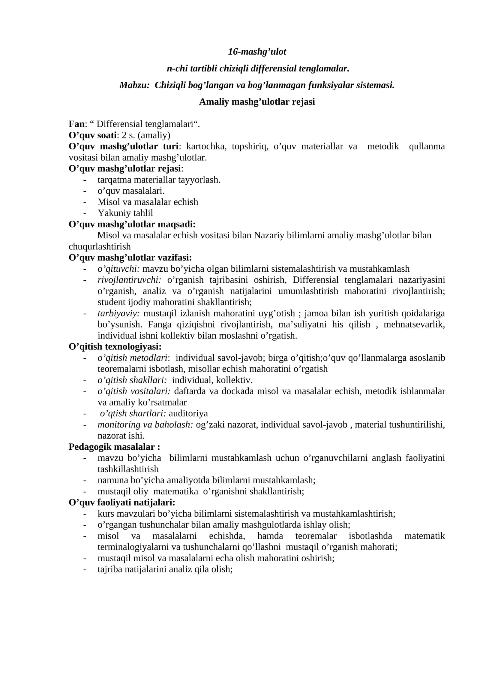 Differensial tenglamalari