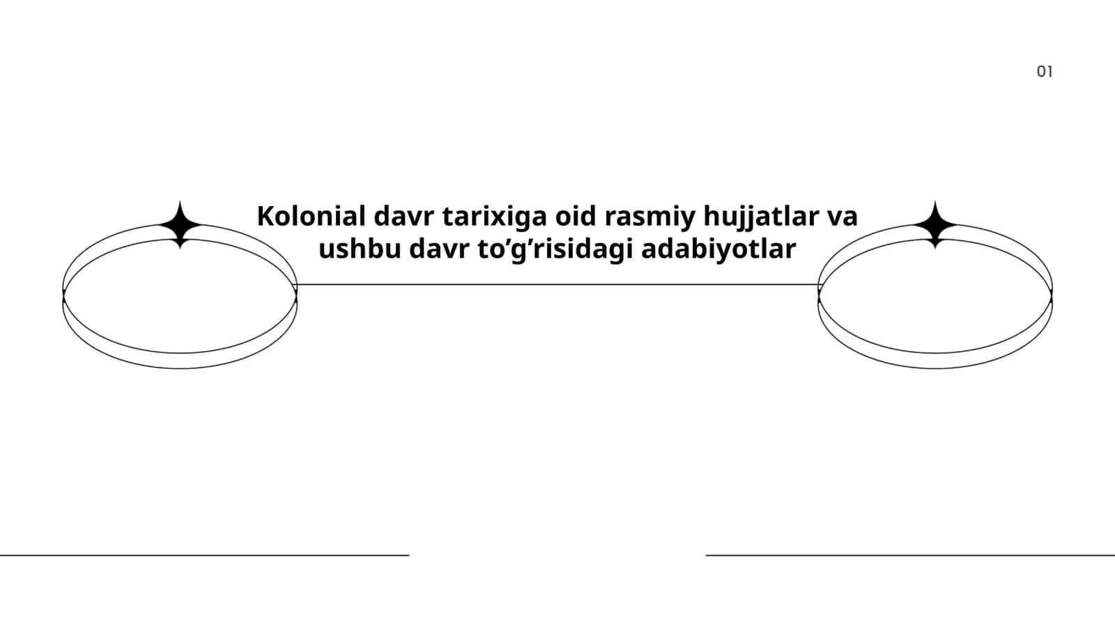 Kolonial davr tarixiga oid rasmiy hujjatlar va ushbu davr to’g’risidagi adabiyotlar