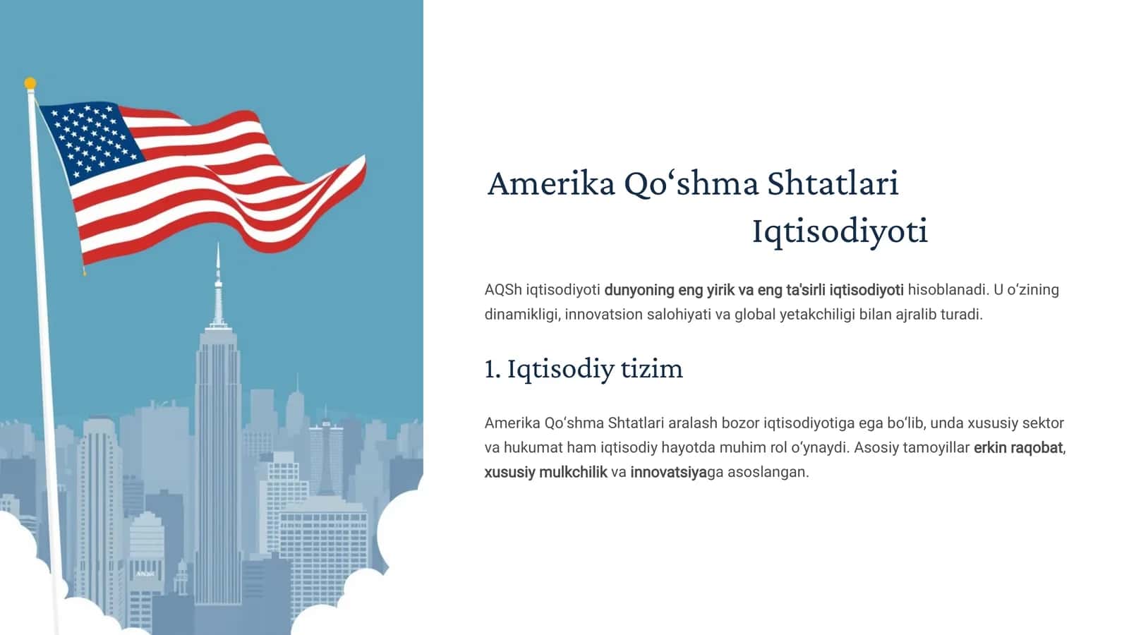 Amerika Qo‘shma Shtatlari Iqtisodiyoti