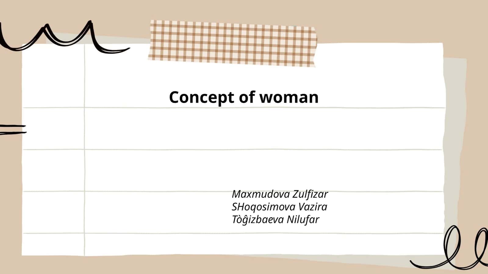 Concept of woman