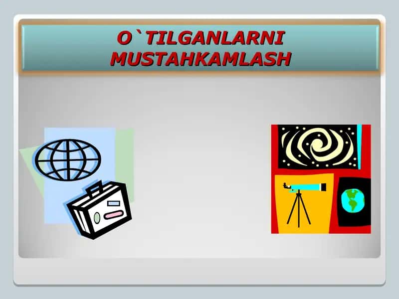 O`TILGANLARNI MUSTAHKAMLASH