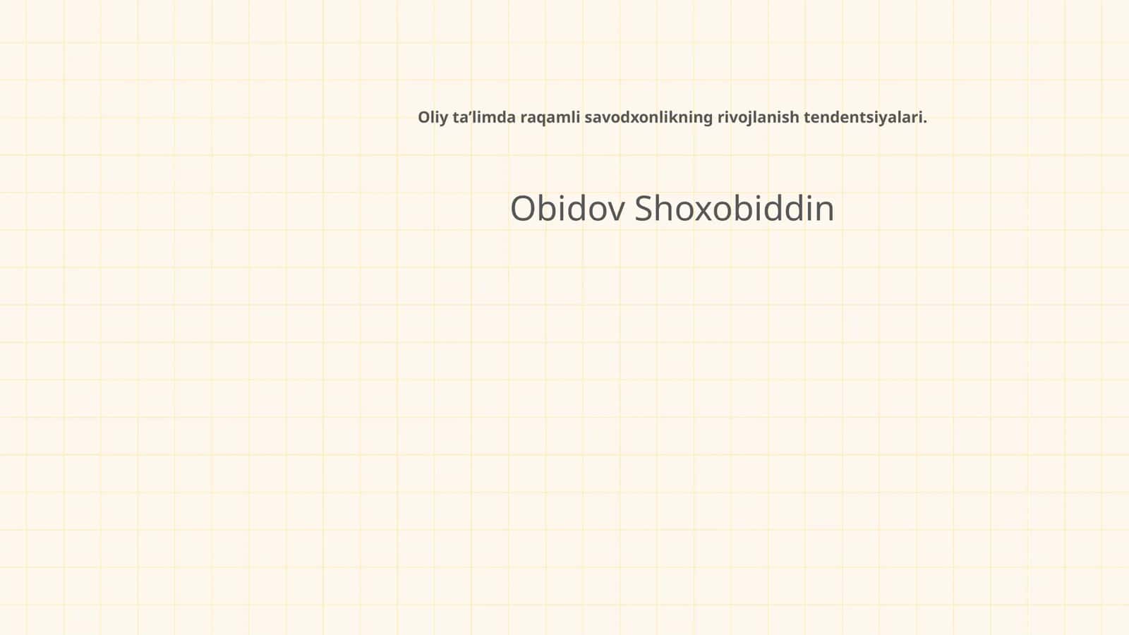 Oliy ta’limda raqamli savodxonlikning rivojlanish tendentsiyalari