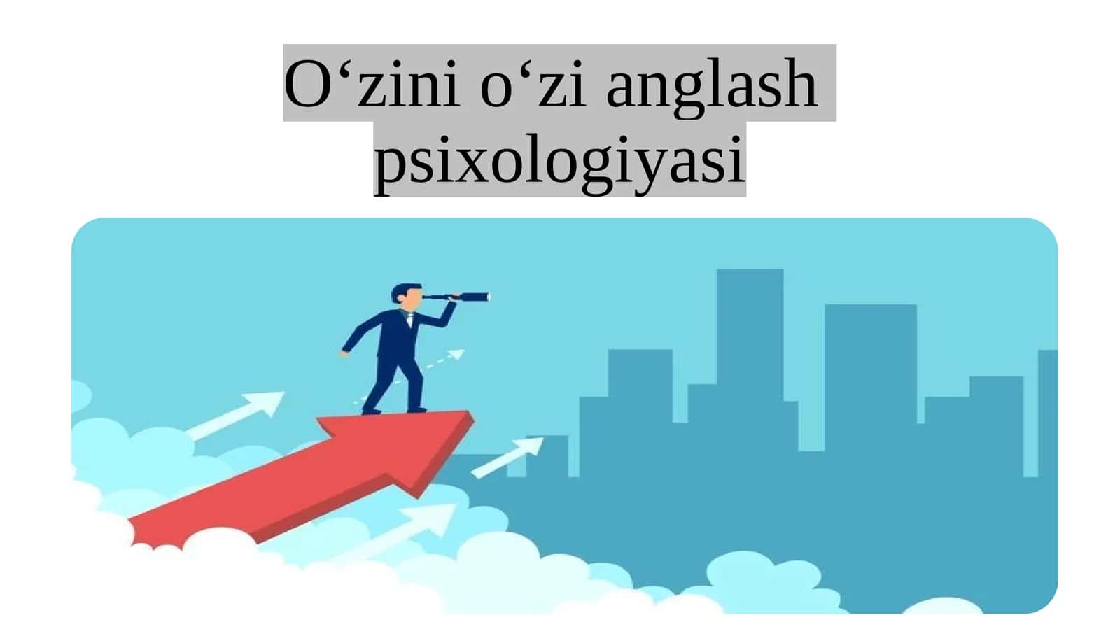 O‘zini o‘zi anglash psixologiyasi