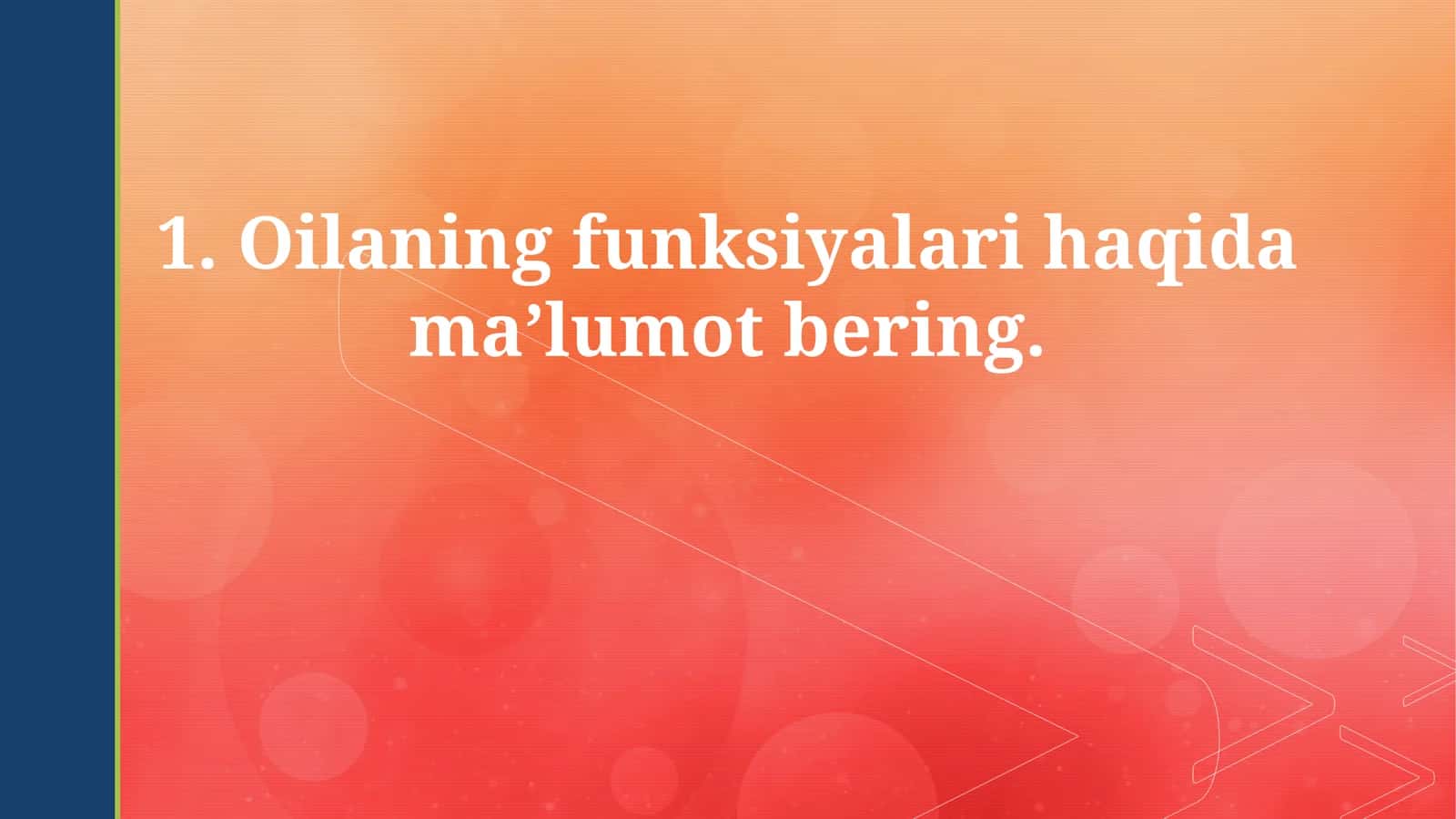 Oila Funktsiyalarining Asosiy Turlari