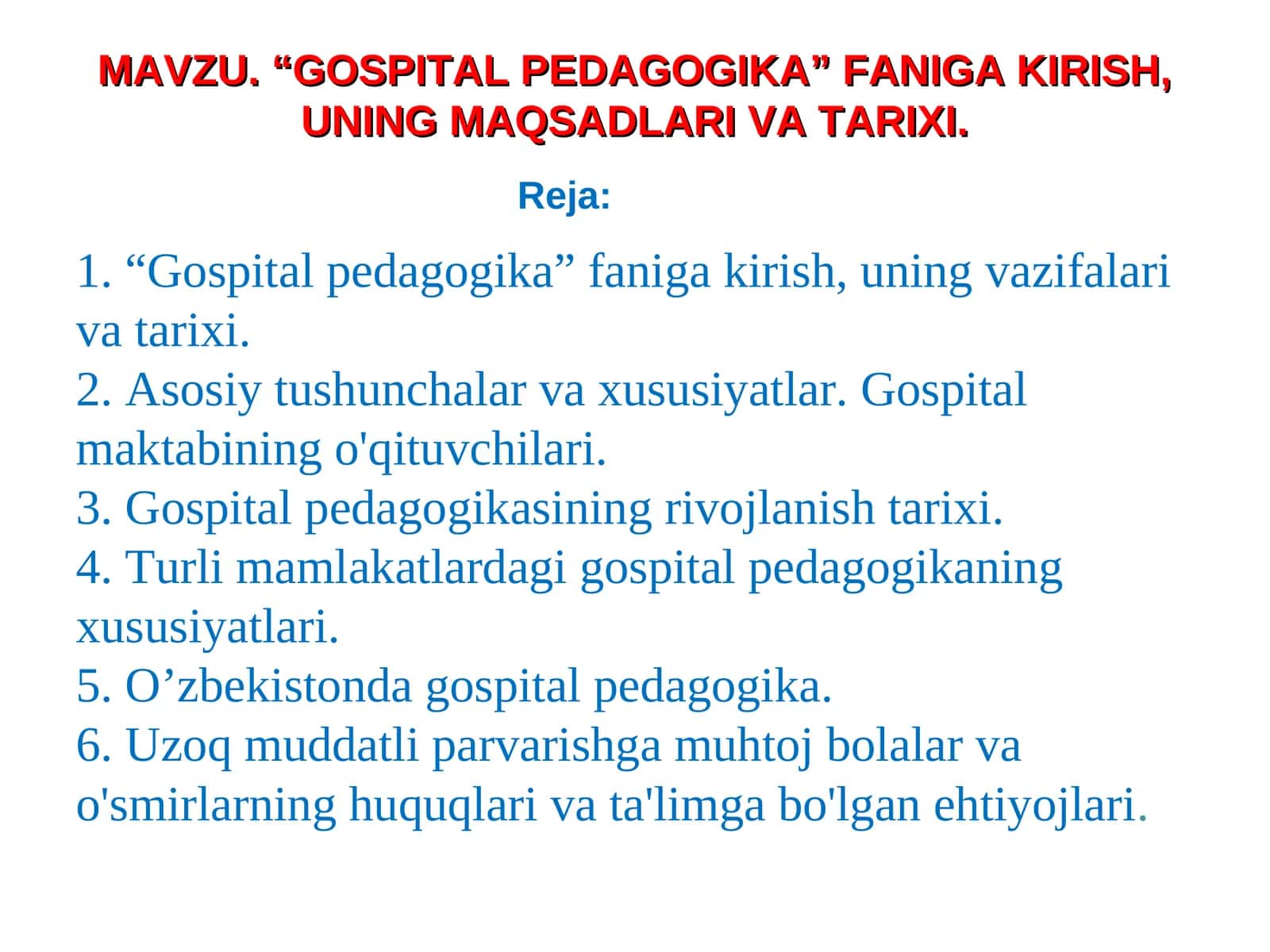 GOSPITAL PEDAGOGIKA