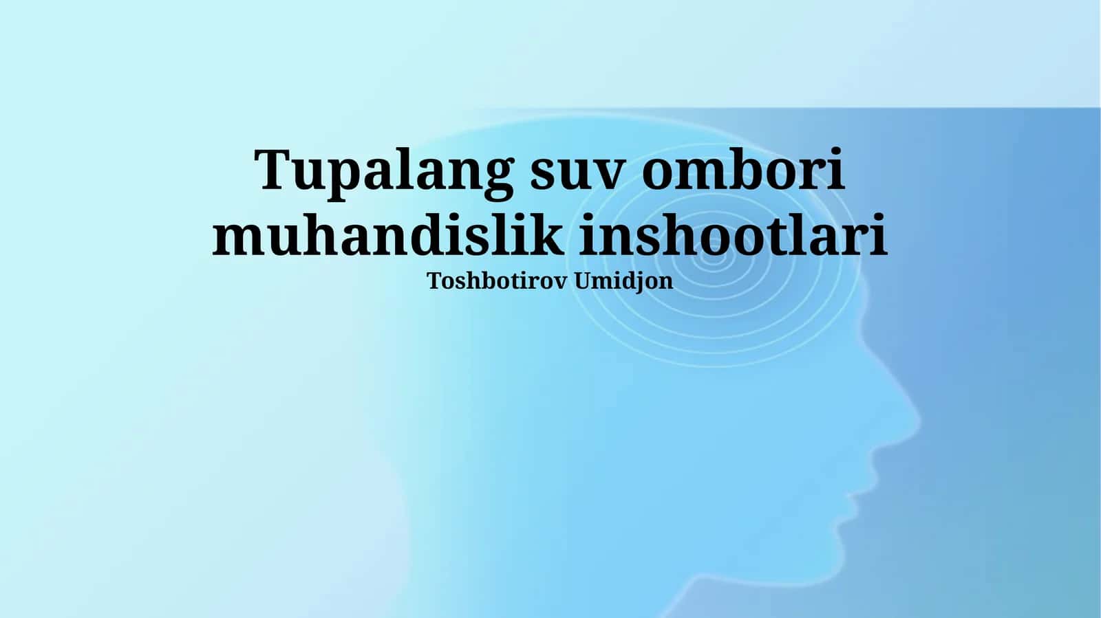 Tupalang suv ombori muhandislik inshootlari
