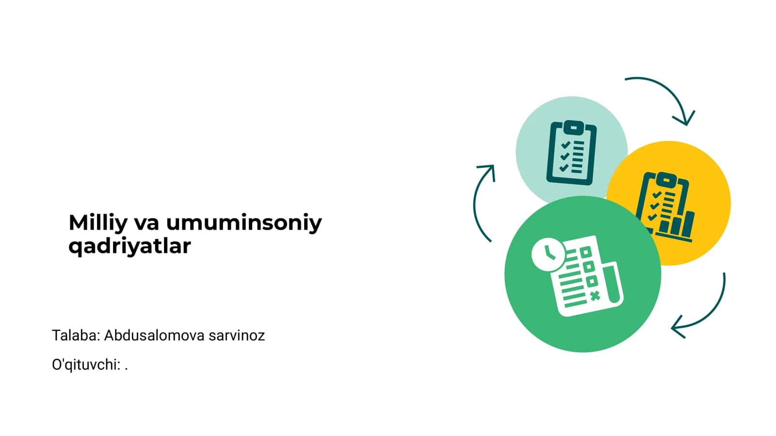 Milliy va umuminsoniy qadriyatlar