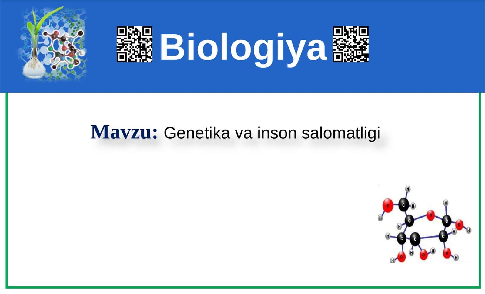 Genetika va inson salomatligi