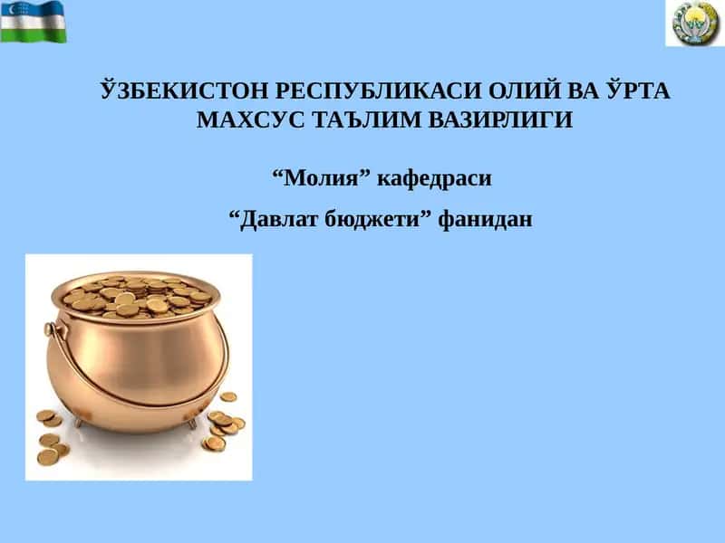 Давлат бюджетининг ғазна ижроси тўғрисида тушунча