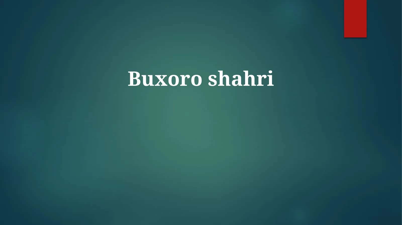 Buxoroshahri