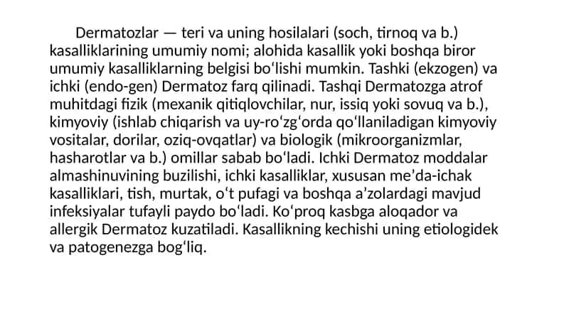Dermatoz