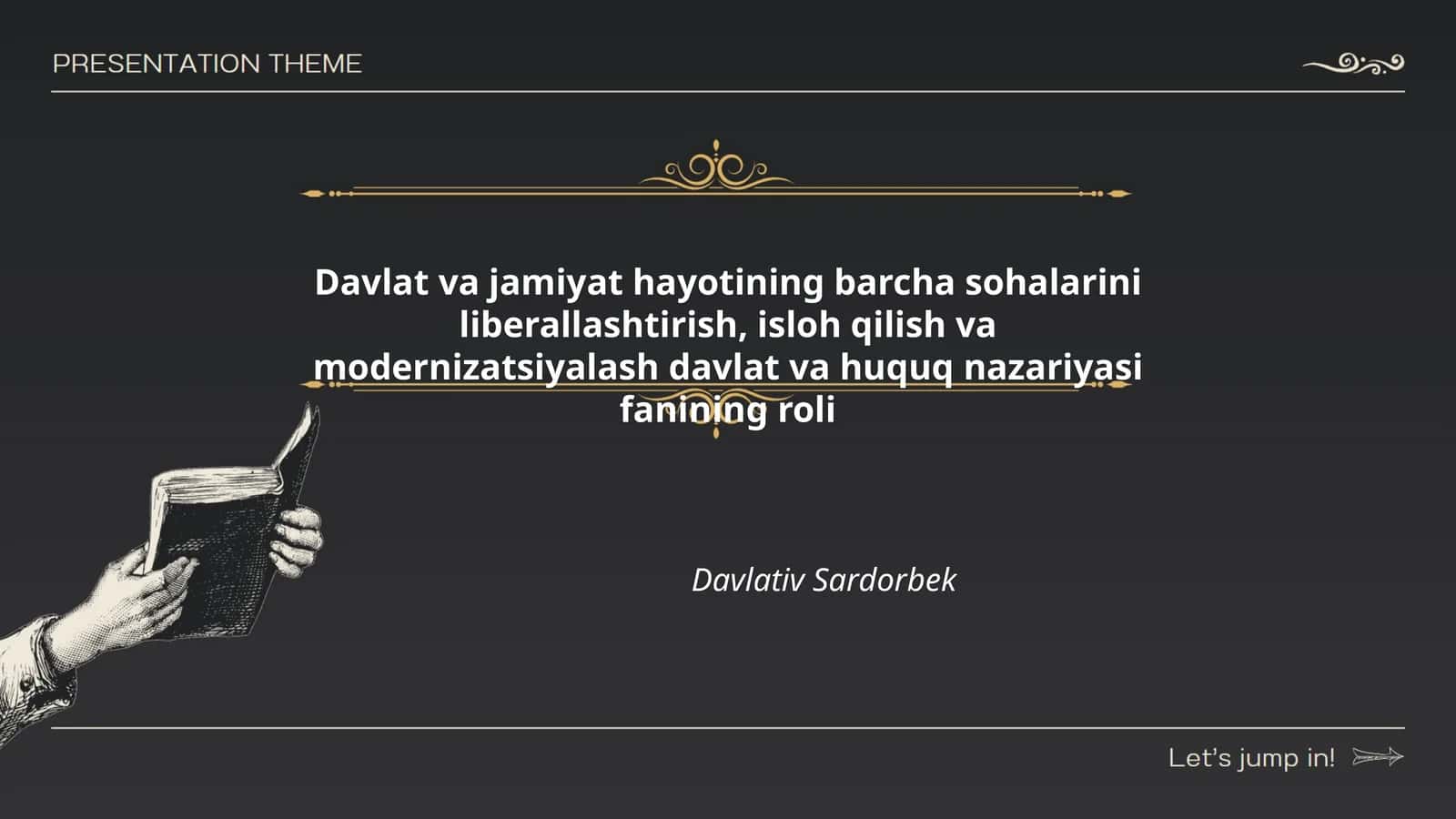 Davlat va huquq nazariyasi fanining roli