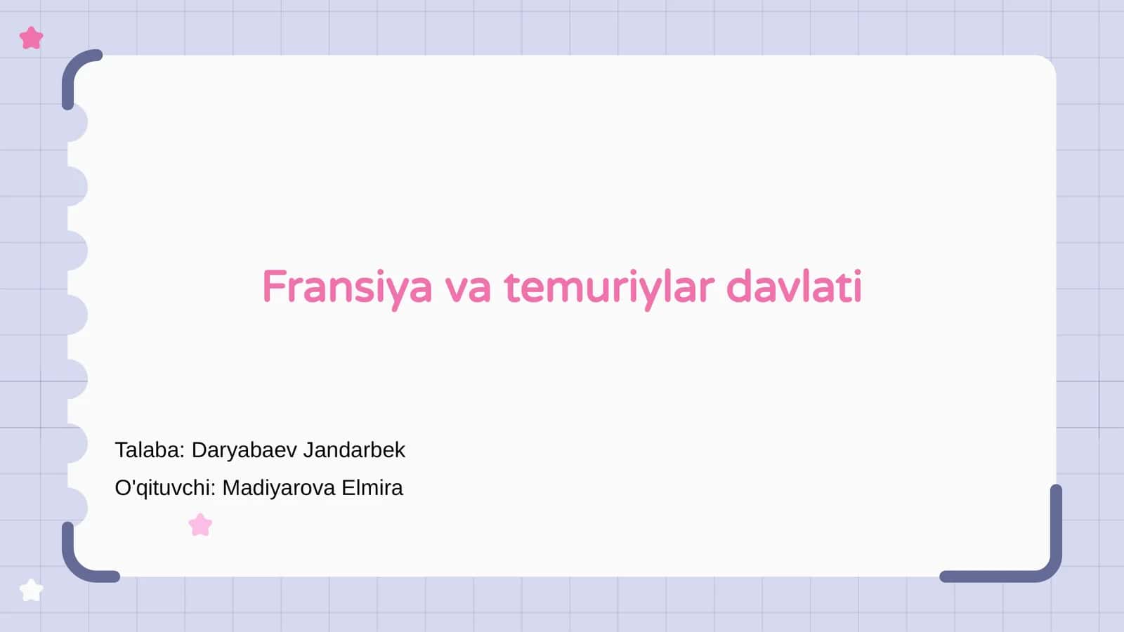 Fransiya va temuriylar davlati