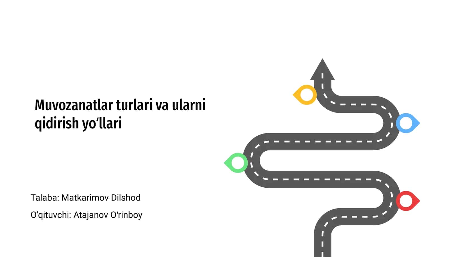Muvozanatlar turlari va ularni qidirish yoʻllari