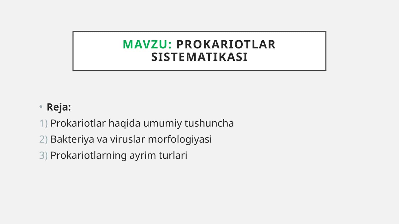 Prokariotlarsistematikasi