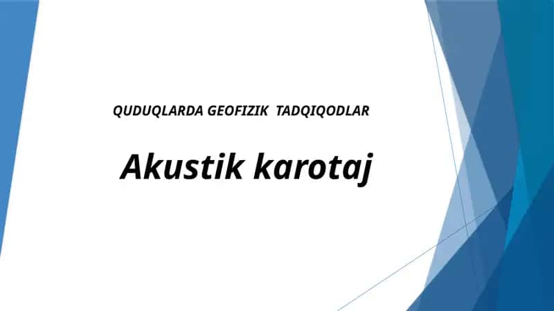 Akustik karotaj