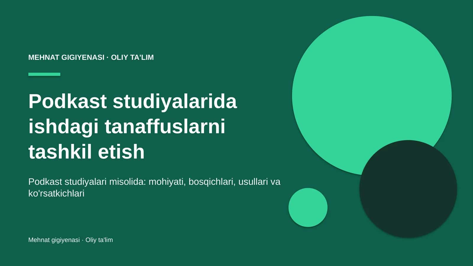 podkast studiyalarida ishdagi tanaffuslarni tashkil etish 8806