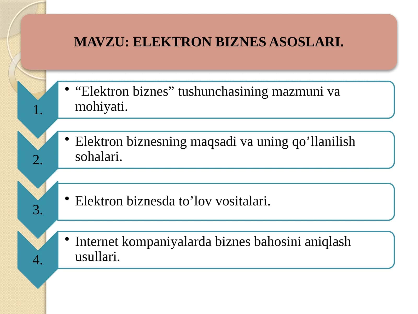 Elektron biznes va elektron tijorat
