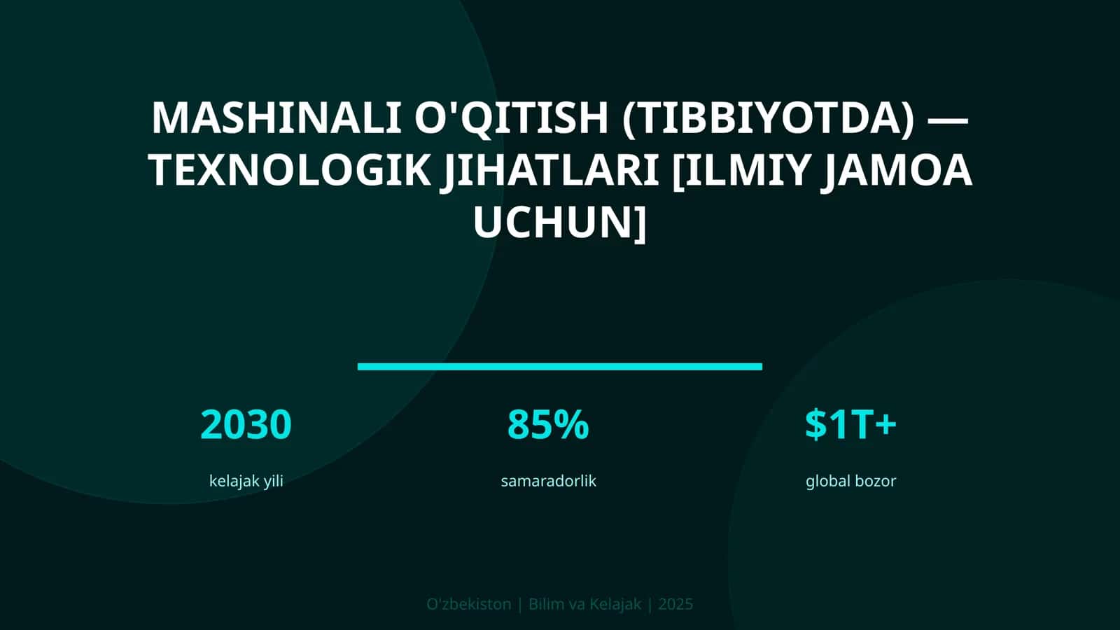 Mashinali o'qitish (tibbiyotda) — texnologik jihatlari [ilmiy jamoa uchun]