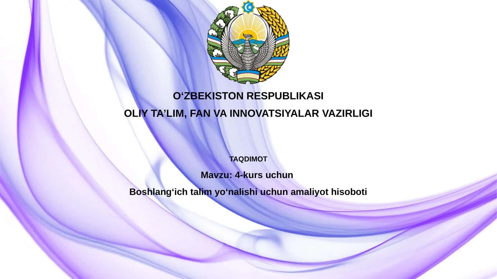 Amaliyot maqsadi