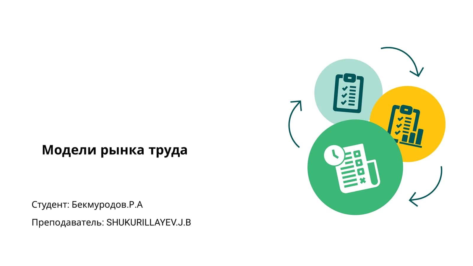 Модели рынка труда