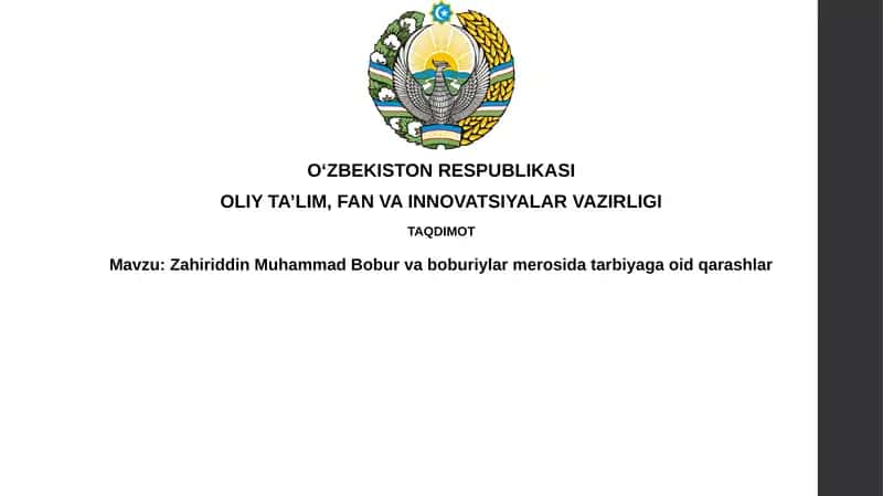 Bobur hayoti va faoliyati
