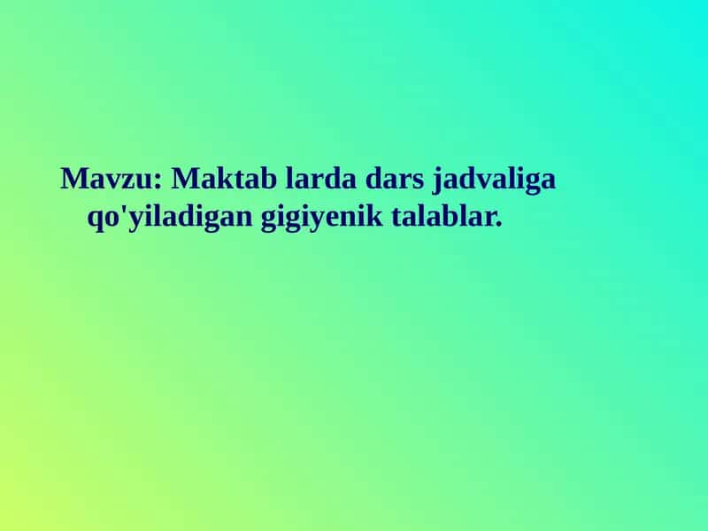 Болаларда турли фаолиятларни гигиеник меъёри